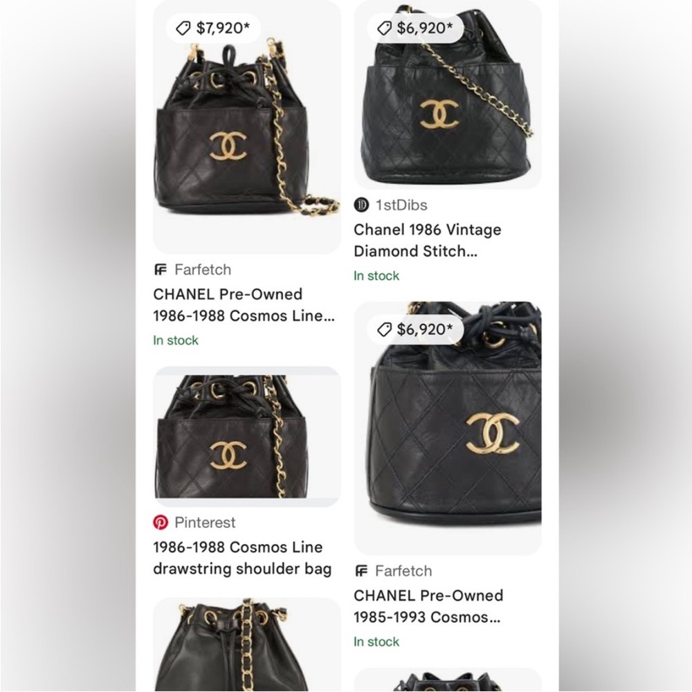 LIKE NEW CHANEL RARE MINI DIAMOND STITCH LEATHER DRAWSTRING CROSSBODY 24K GHW - Picture 7 of 17